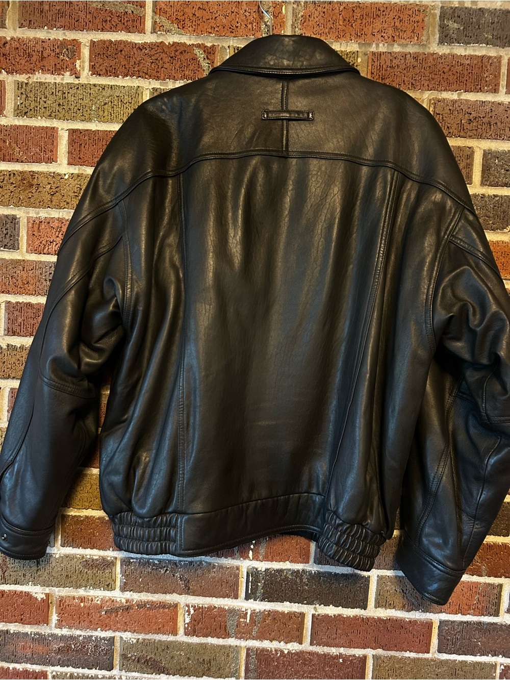 Men’s croft & barrow Black Leather Jacket (L) - Picture 2 of 7